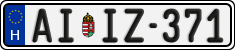 license plates of Hungary, Regular plates (2022)