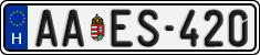 license plates of Hungary, Regular plates (2022)