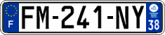 French license plate, SIV (ordinary)