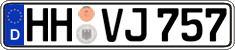 German license plate, Regular plates