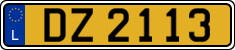 License plate of Luxembourg, 2003 year system