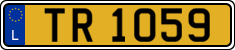 License plate of Luxembourg, 2003 year system