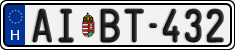 license plates of Hungary, Regular plates (2022)