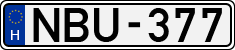 license plates of Hungary, Cars (1990)
