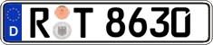 German license plate, Regular plates