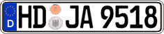 German license plate, Regular plates