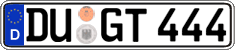 German license plate, Regular plates
