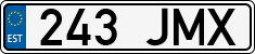 License plate of Estonia, Regular car plates