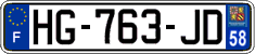 French license plate, SIV (ordinary)