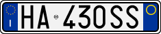 License plate of Italy, Cars (1994 year series)