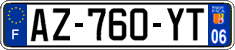 French license plate, SIV (ordinary)