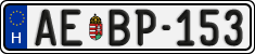 license plates of Hungary, Regular plates (2022)