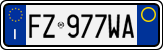 License plate of Italy, Cars (1994 year series)