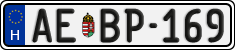 license plates of Hungary, Regular plates (2022)