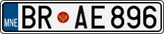 License plate of Montenegro, Cars