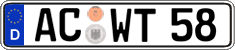 German license plate, Regular plates