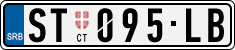 License plate of Serbia, Cars