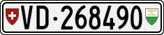 License plate of Switzerland, Cars