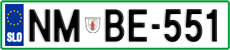 License plate of Slovenia, Cars