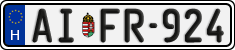license plates of Hungary, Regular plates (2022)