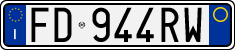 License plate of Italy, Cars (1994 year series)