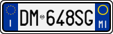 License plate of Italy, Cars (1994 year series)