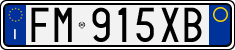 License plate of Italy, Cars (1994 year series)