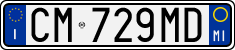 License plate of Italy, Cars (1994 year series)