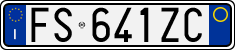 License plate of Italy, Cars (1994 year series)