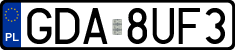 License plates of Poland, Regular car plates