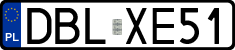License plates of Poland, Regular car plates