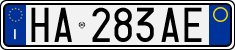 License plate of Italy, Cars (1994 year series)