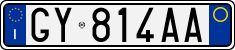 License plate of Italy, Cars (1994 year series)