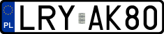 License plates of Poland, Regular car plates
