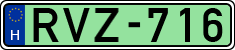 license plates of Hungary, Electric vehicles (1990)