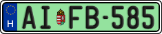 license plates of Hungary, Regular plates (2022)
