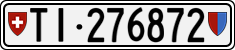 License plate of Switzerland, Cars