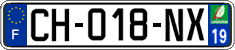 French license plate, SIV (ordinary)