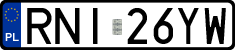 License plates of Poland, Regular car plates
