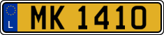 License plate of Luxembourg, 2003 year system