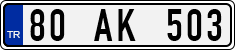 License plate of Turkey, Regular plates