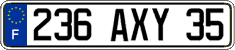 French license plate, FNI