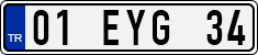 License plate of Turkey, Regular plates