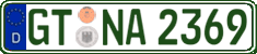 German license plate, Regular plates