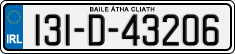 License plate of Ireland, Regular plates