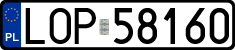 License plates of Poland, Regular car plates