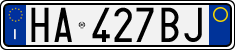 License plate of Italy, Cars (1994 year series)