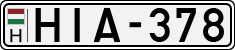 license plates of Hungary, Cars (1990)
