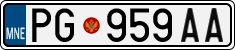 License plate of Montenegro, Trailers