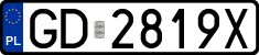 License plates of Poland, Regular car plates